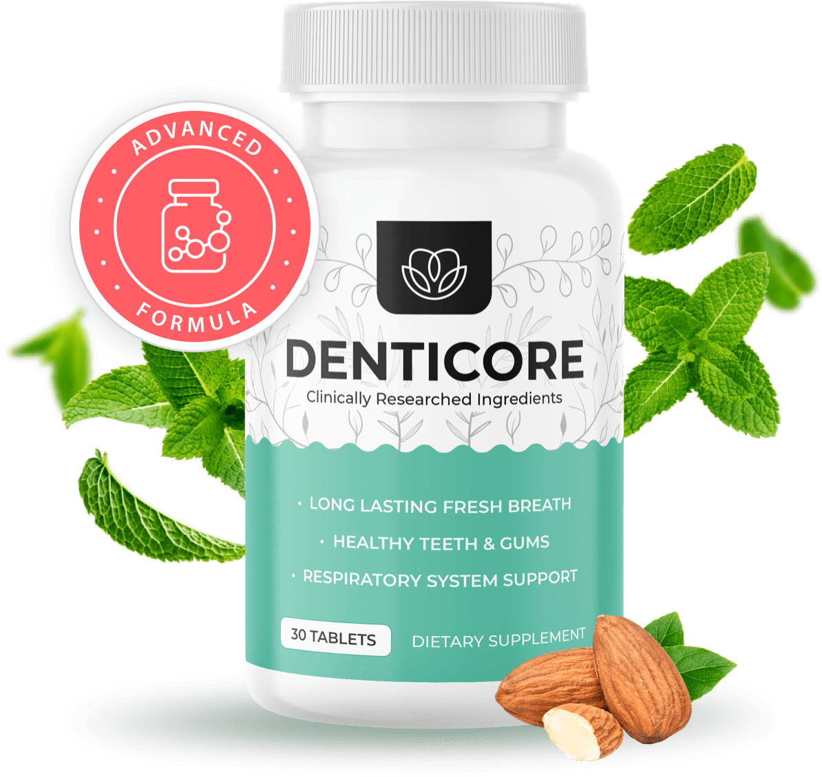 Denticore single bottle plus ingredients